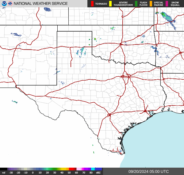 Weather radar map