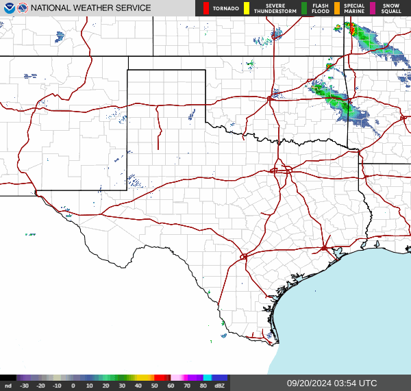 Weather radar map