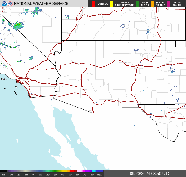 Weather radar map