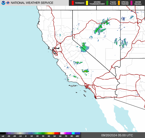 Weather radar map