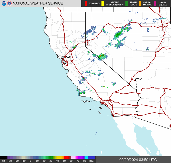 Weather radar map