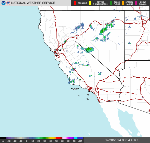 Weather radar map