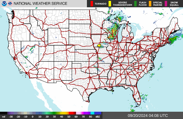 Weather radar map